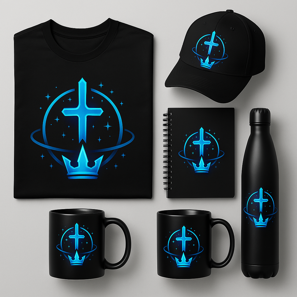 Christian apparel, hats, mugs, notebooks and drinkware