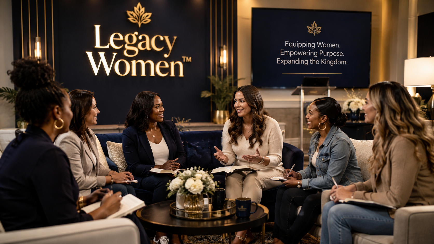Women gathered for a leadership and discipleship conversation at Legacy Women